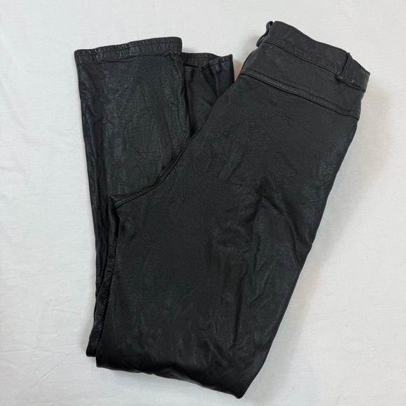 Rem Garson Genuine Leather Black  Pants Size 12 - Picture 8 of 13